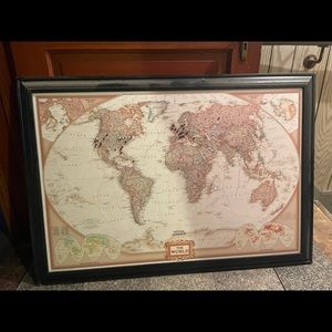 Executive World Push Pin Map National Geographic